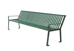 Contemporary Green Metal Outdoor Benches