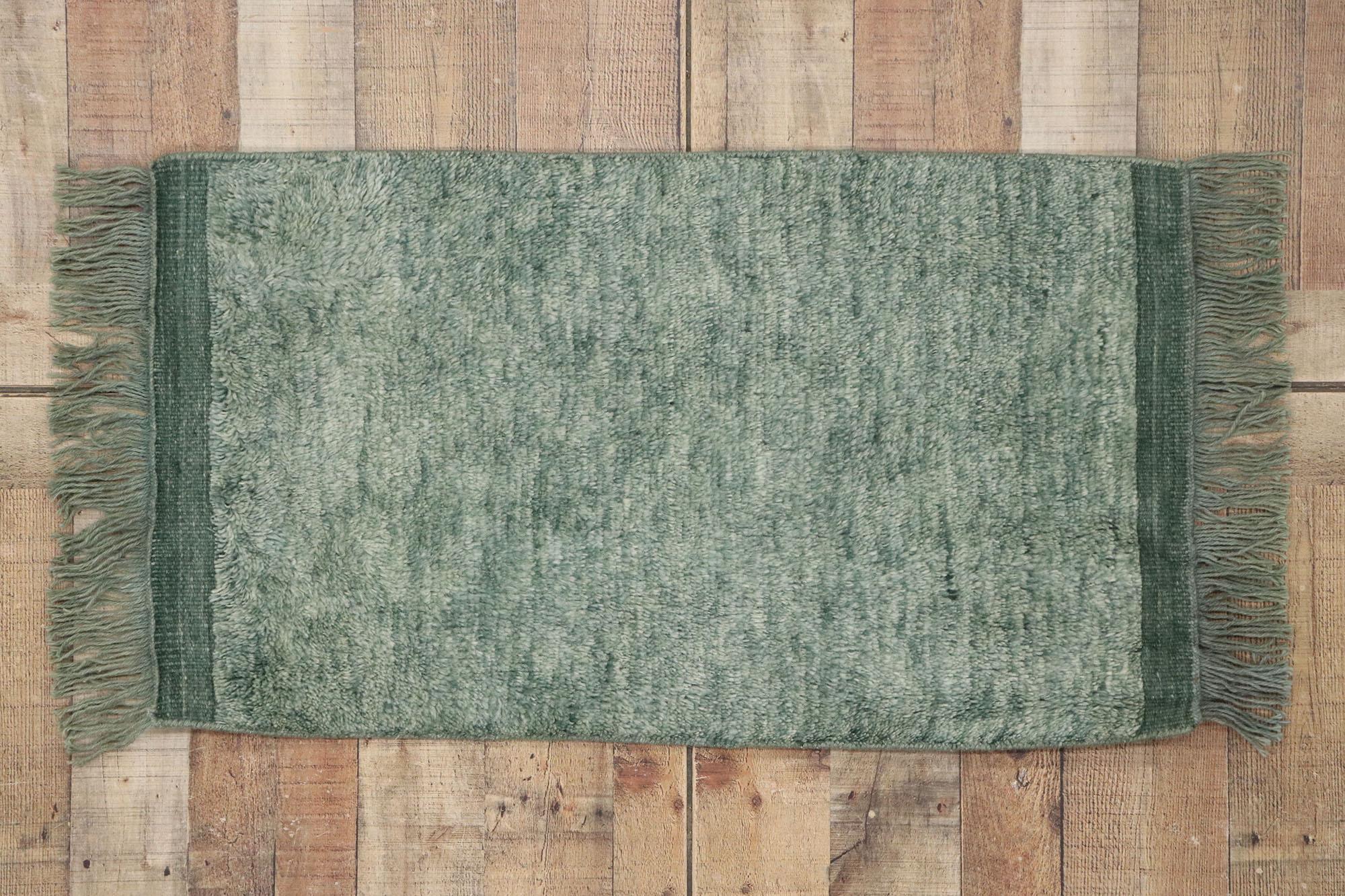 Contemporary Green Moroccan Rug For Sale 2