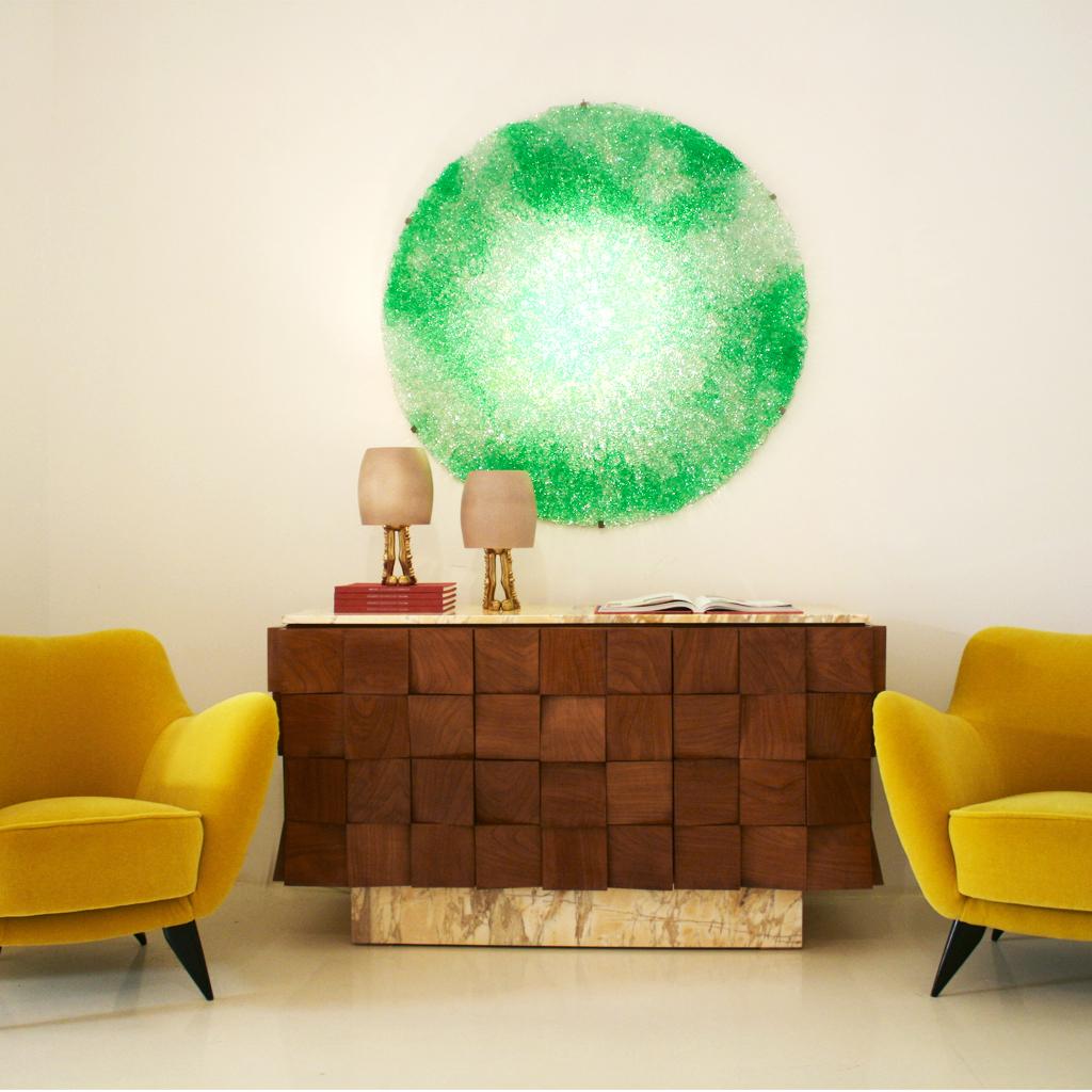 Contemporary Green Polycarbonate Circular Italian Jacopo Foggini Wall Lamp For Sale 3