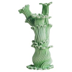 Contemporary Green Sculpture Vessel Cynarina by Sarah Roseman