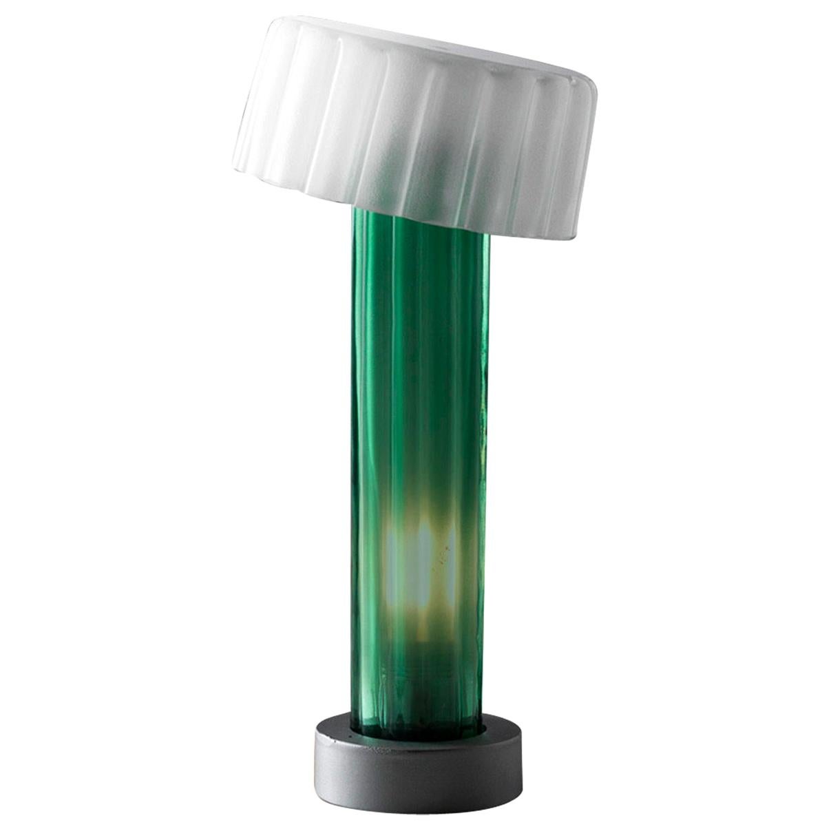 Zeitgenössische grüne Tischlampe