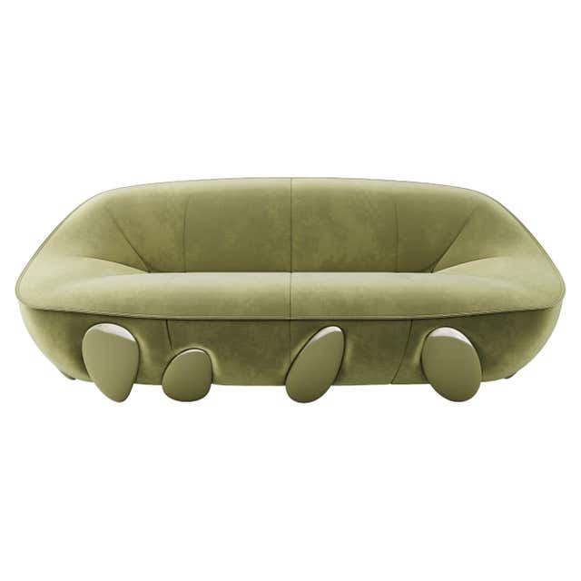 Contemporary Hand Tailored Sofa with Round Edges For Sale at 1stDibs ...
