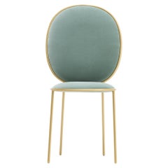 Contemporary Green Velvet Upholstered Dining Chair, Stay by Nika Zupanc