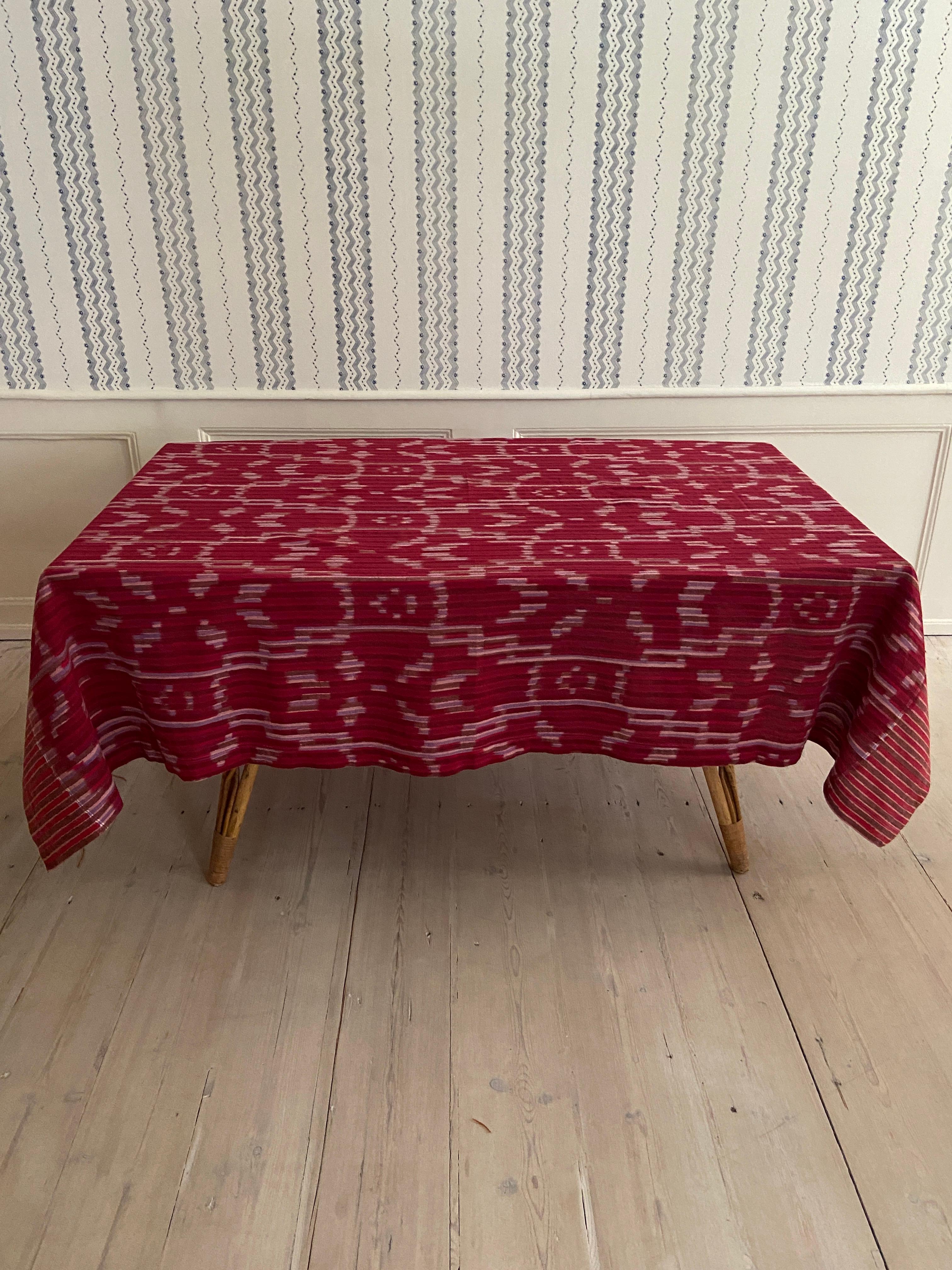 American Contemporary Gregory Parkinson Tablecloth Ikat Hand-Blocked Patterns, USA, 2020 For Sale