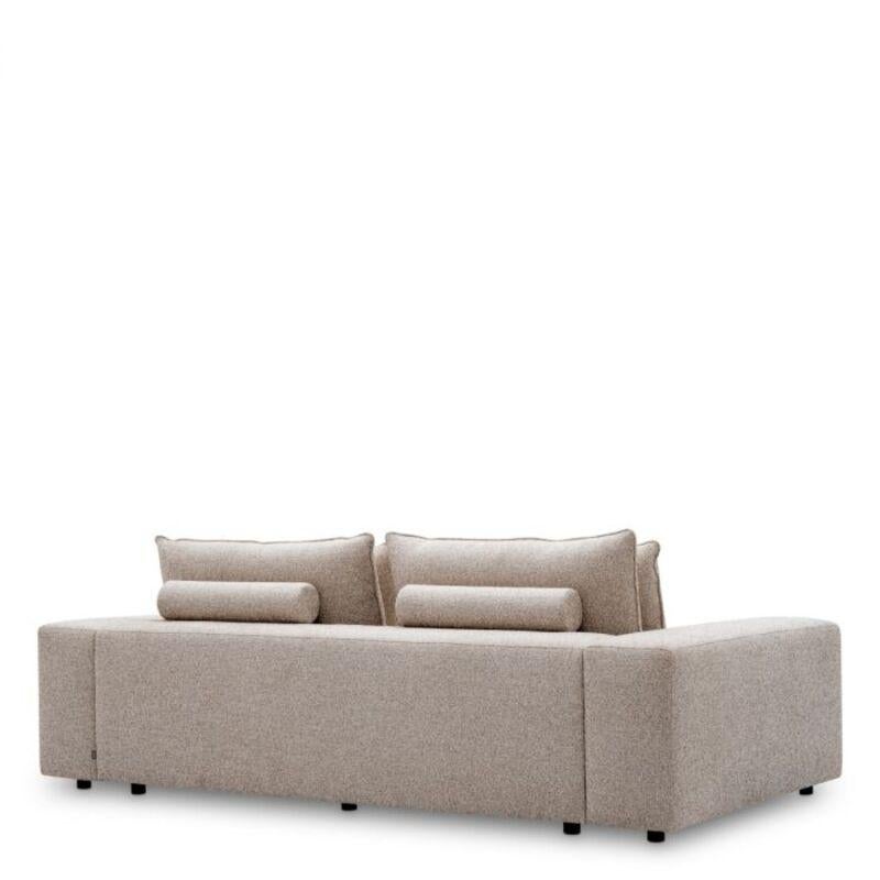 Contemporary Greige Fabric Lounge Sofa in Soft Upholstery Neuf - En vente à Saint-Ouen, FR