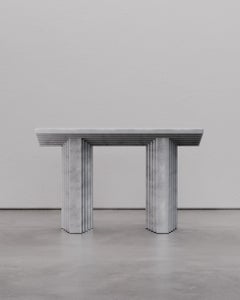 Contemporary grey Aluminium Ater console by Tim Vranken