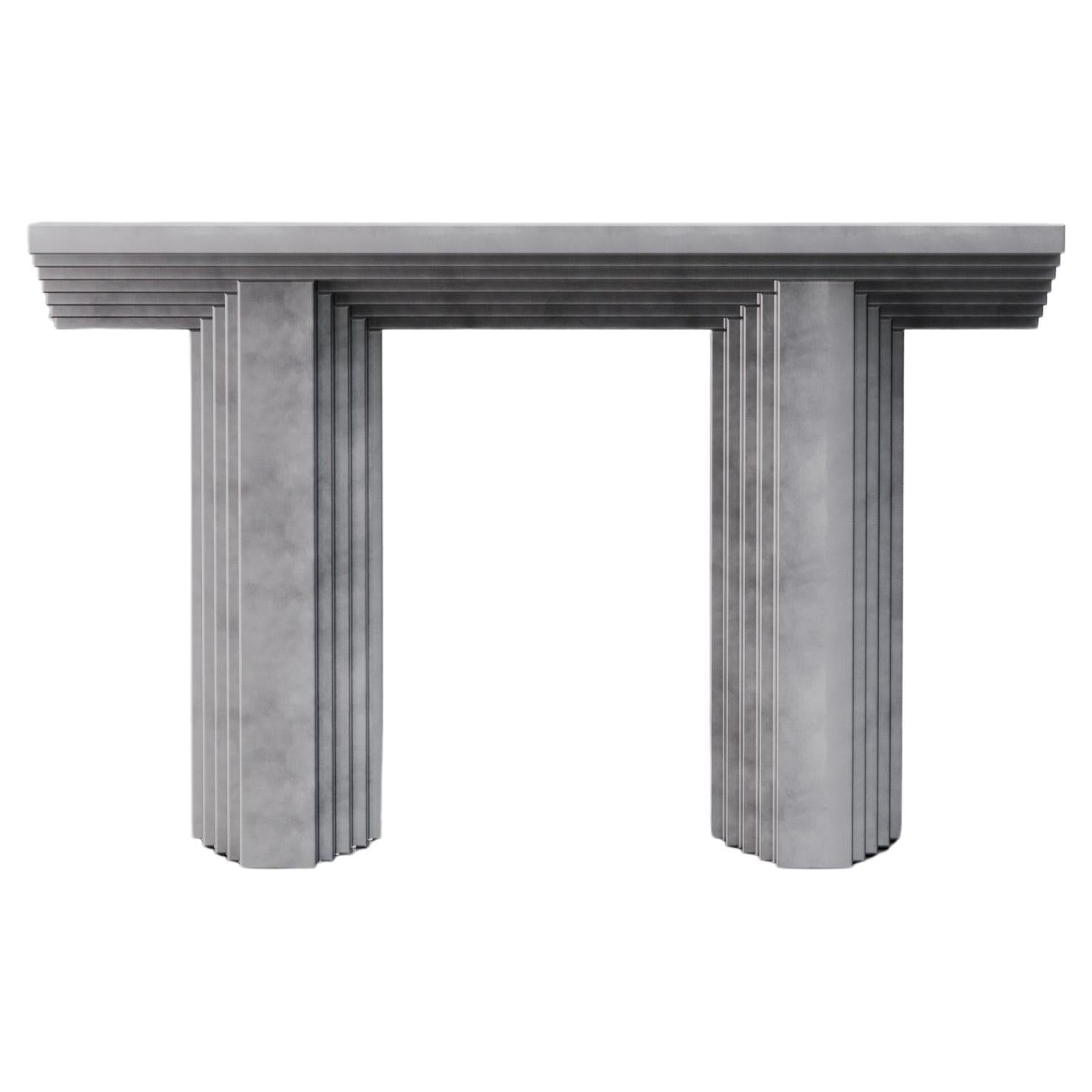 Contemporary grey Aluminium Ater console by Tim Vranken For Sale