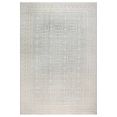 Contemporary Grey and Beige Samarkand Style Rug by Doris Leslie Blau