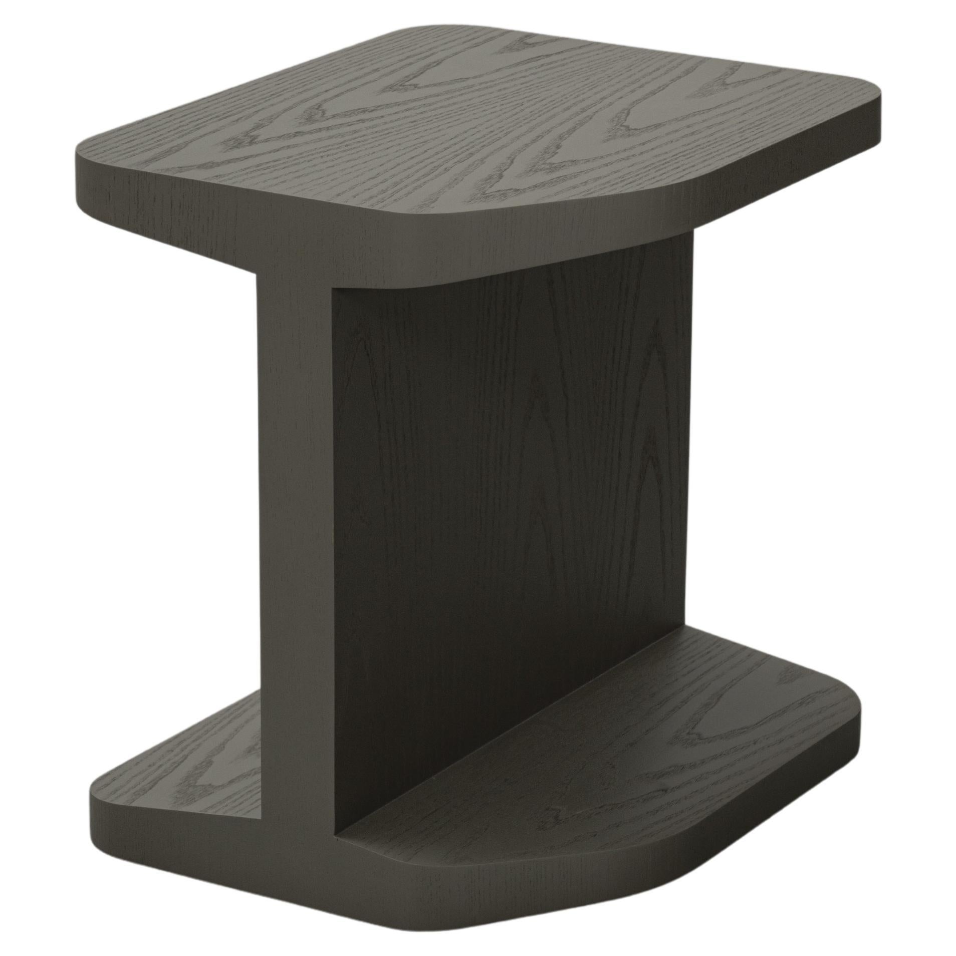 Contemporary Grey ash Weight of Shadow Side Table by Atelier V&F For Sale
