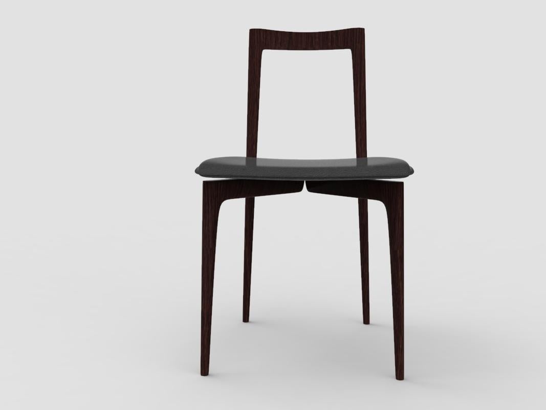 Contemporary Modern Grey Chair in Linea 622 Nero Leather & Dark Oak by Collector Studio

Grey Dining Chair – With its light and solid wood structure, this chair is suitable for contemporary interiors. Its proportions and reduced use of material also