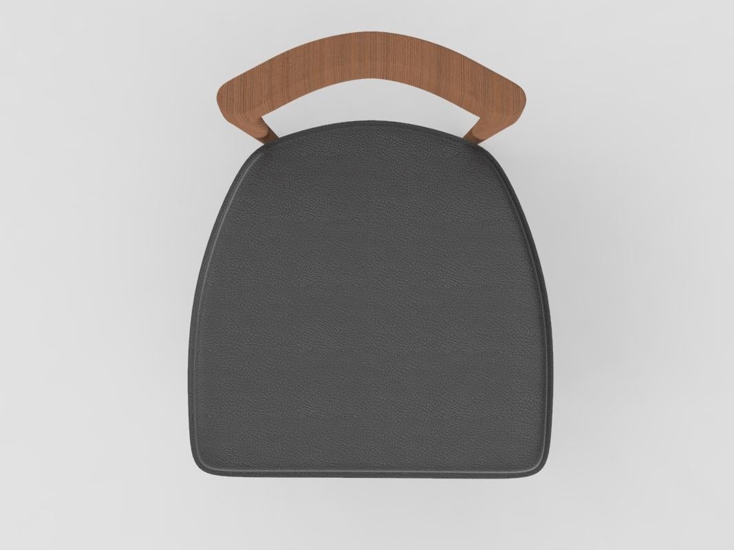 Grauer Contemporary Stuhl in Linea 622 Leder und geräucherter Eiche von Collector Studio im Zustand „Neu“ im Angebot in Castelo da Maia, PT