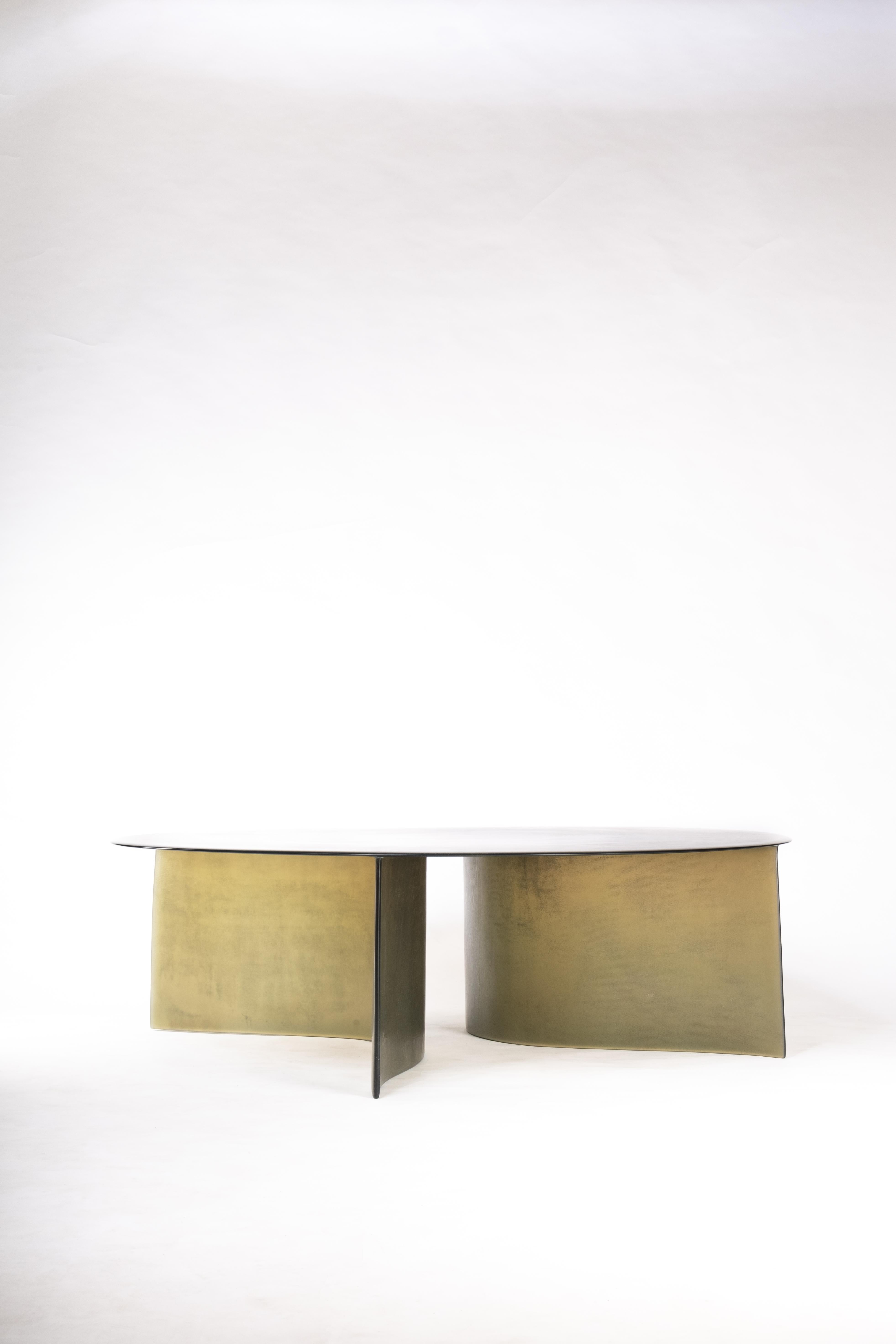 Dutch Contemporary grey Fiberglass, New Wave Coffee Table Round 120cm, by Lukas Cober