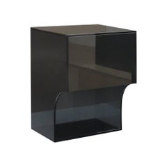 Contemporary Grey Glass Side Table, Arch 01.2 by Barh