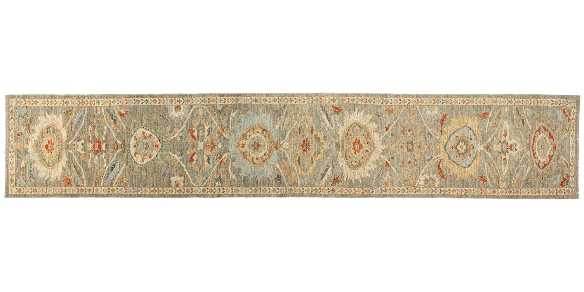 Contemporary Grey Persian Sultanabad Rug For Sale 4