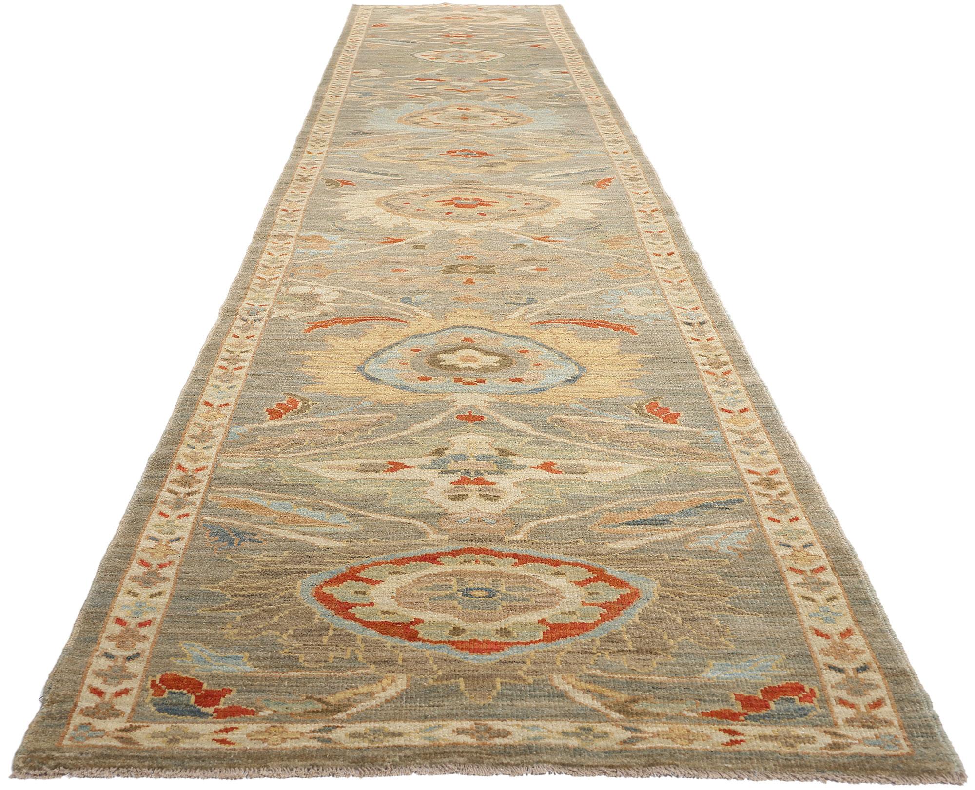 Modern Contemporary Grey Persian Sultanabad Rug For Sale