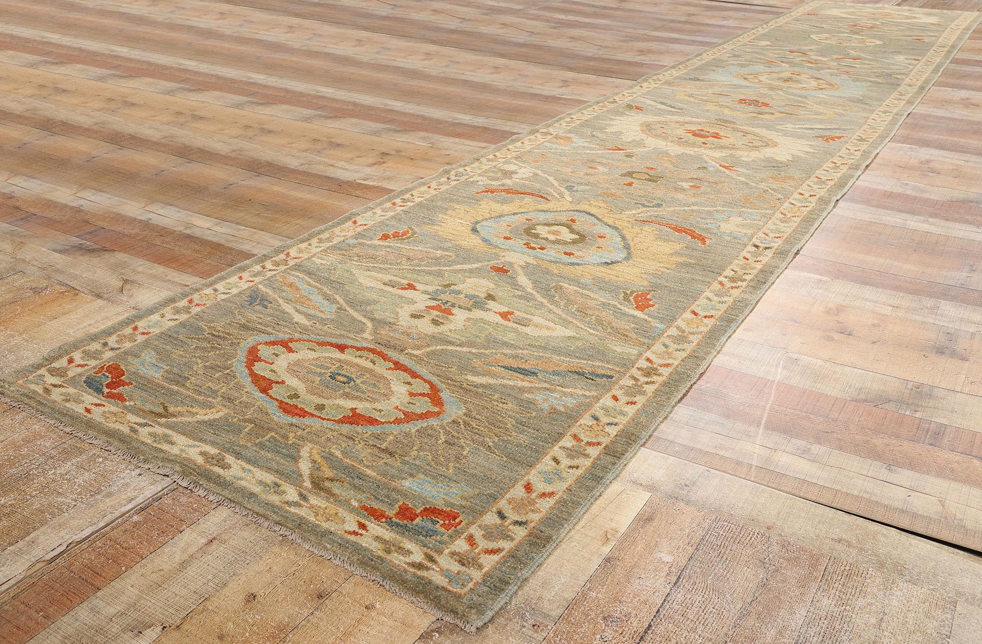 Contemporary Grey Persian Sultanabad Rug For Sale 1