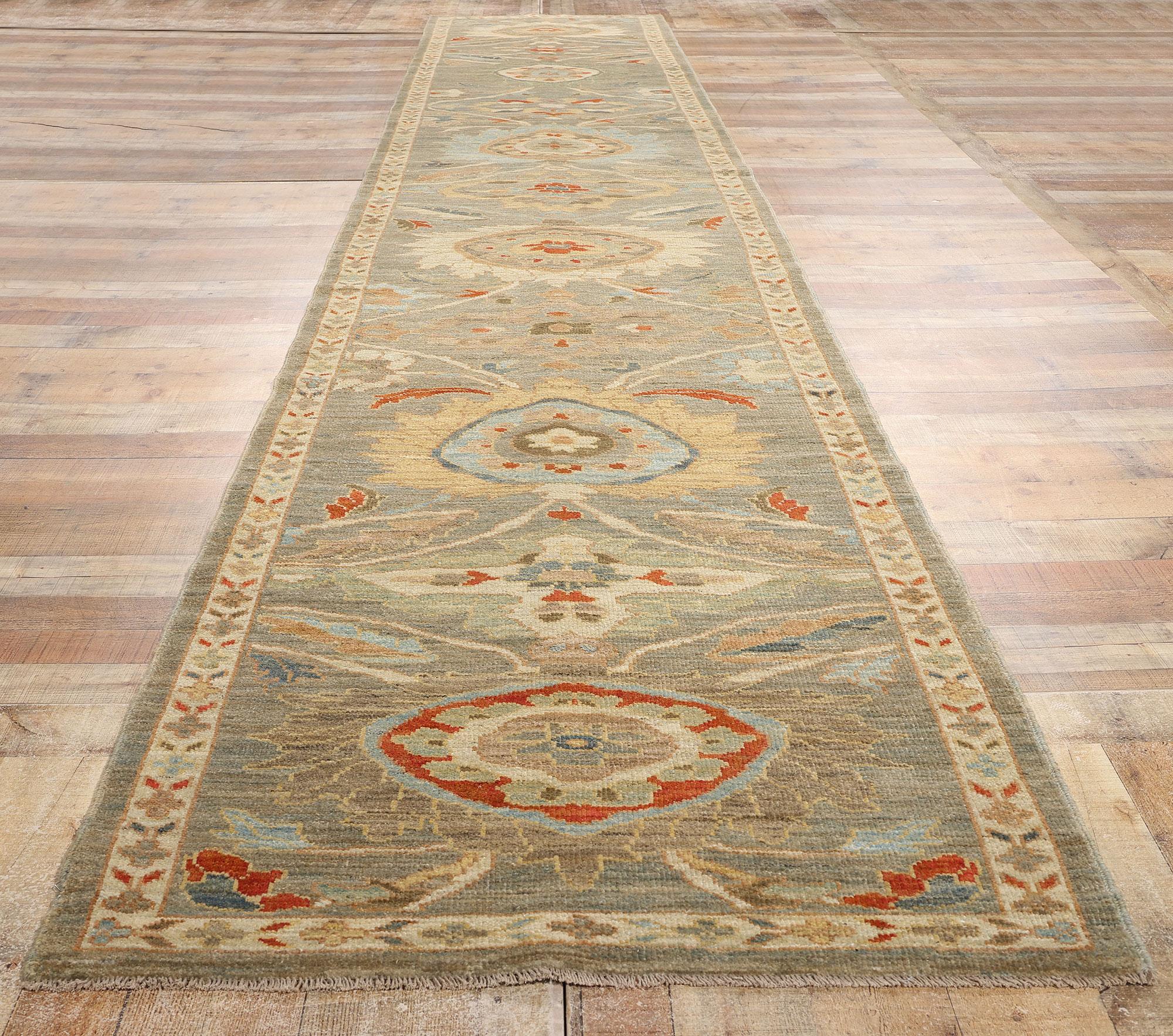 Contemporary Grey Persian Sultanabad Rug For Sale 2