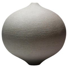 Contemporary Grey Stoneware Ceramic Vessel by Rachel Peters, Medium, In Stock.