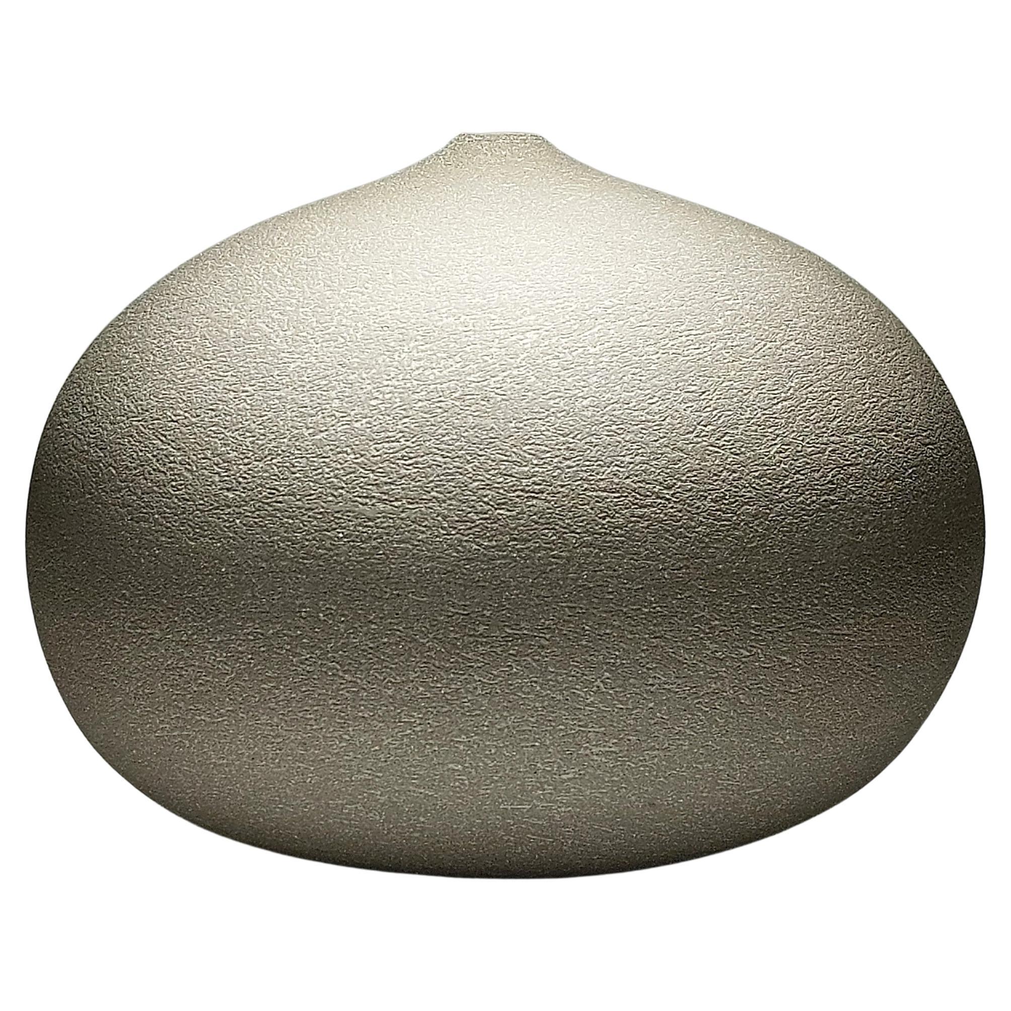 Contemporary Grey Stoneware Ceramic Vessel by Rachel Peters, Medium, In Stock.