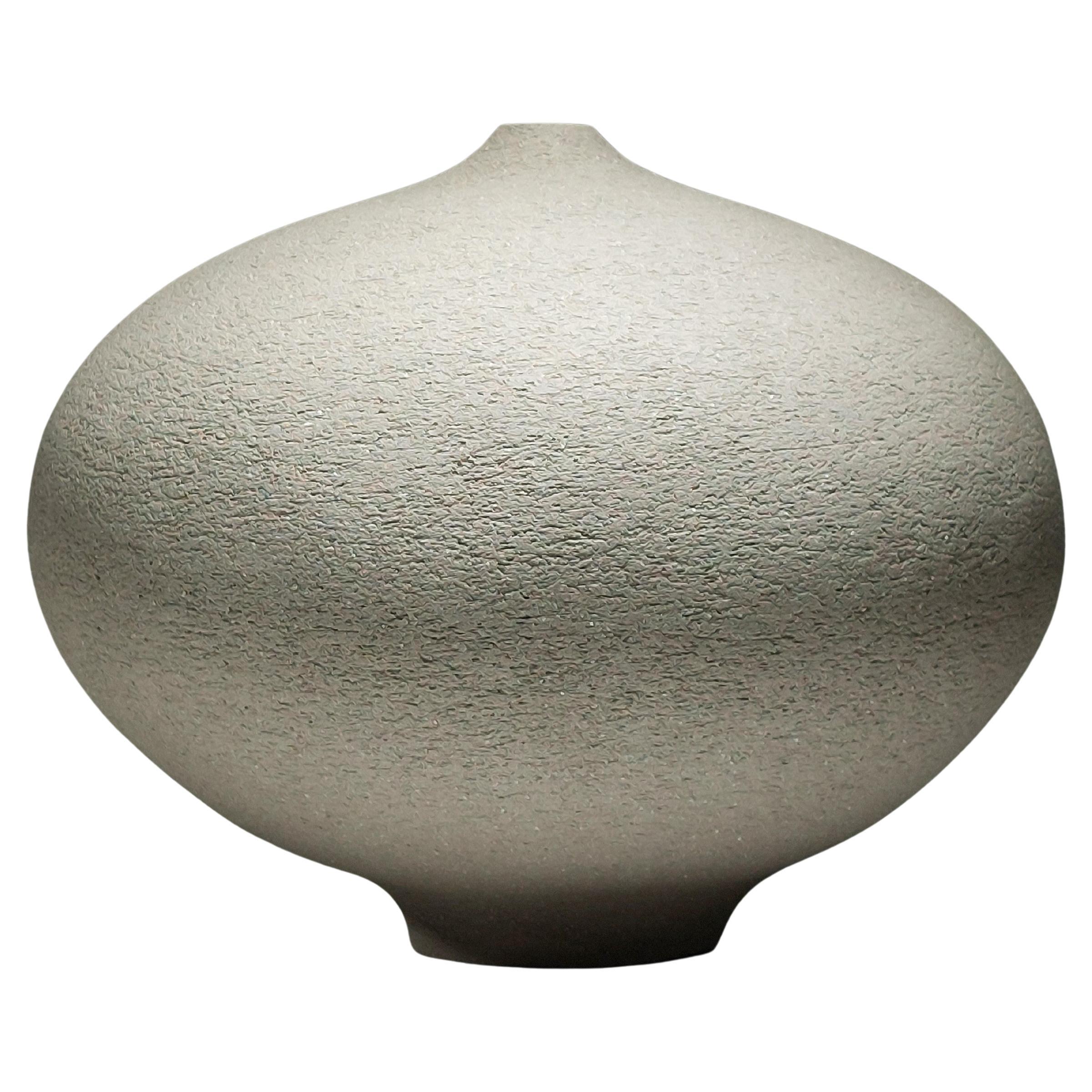 Contemporary Grey Stoneware Ceramic Vessel by Rachel Peters, Small, In Stock.