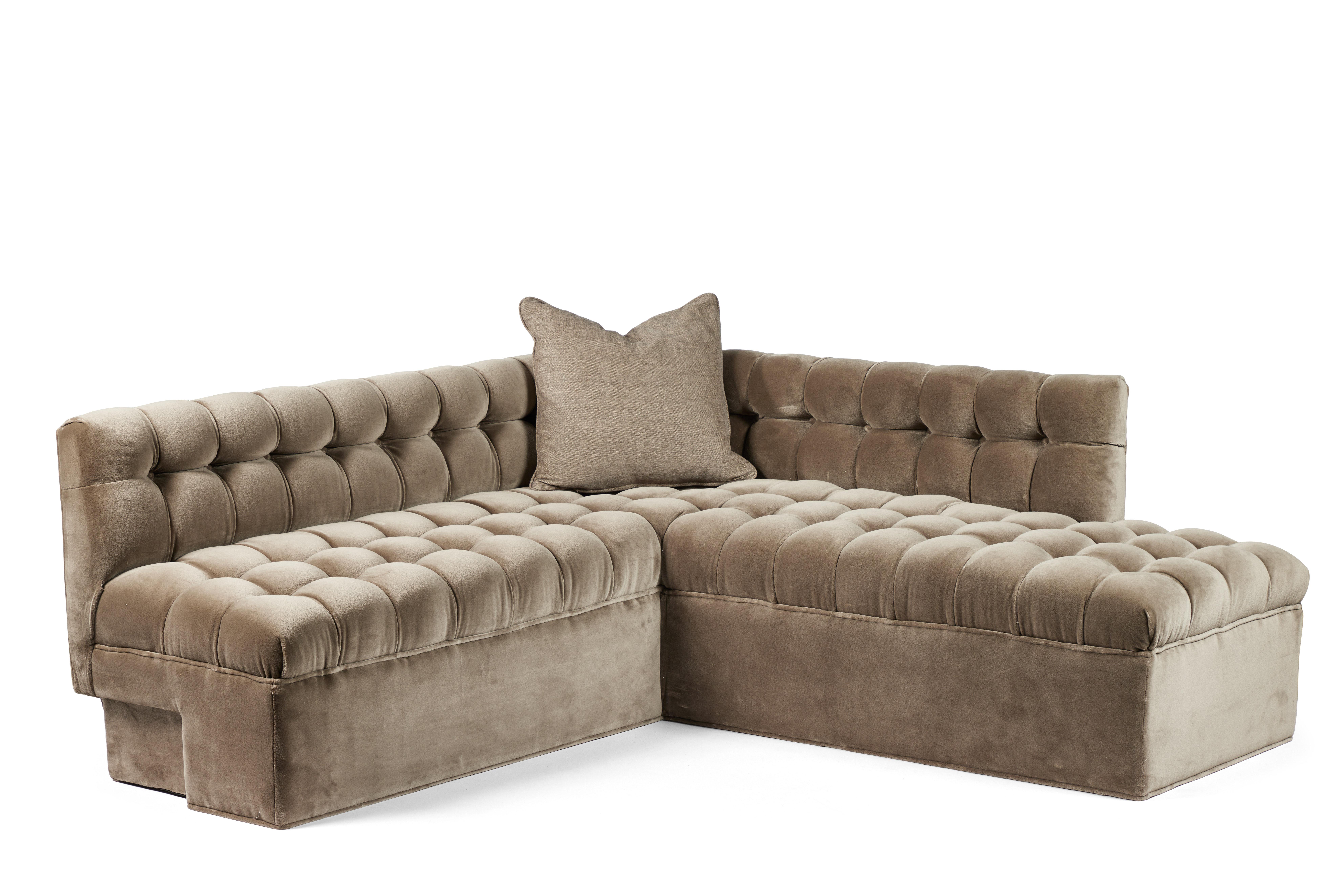 tufted l shaped couch