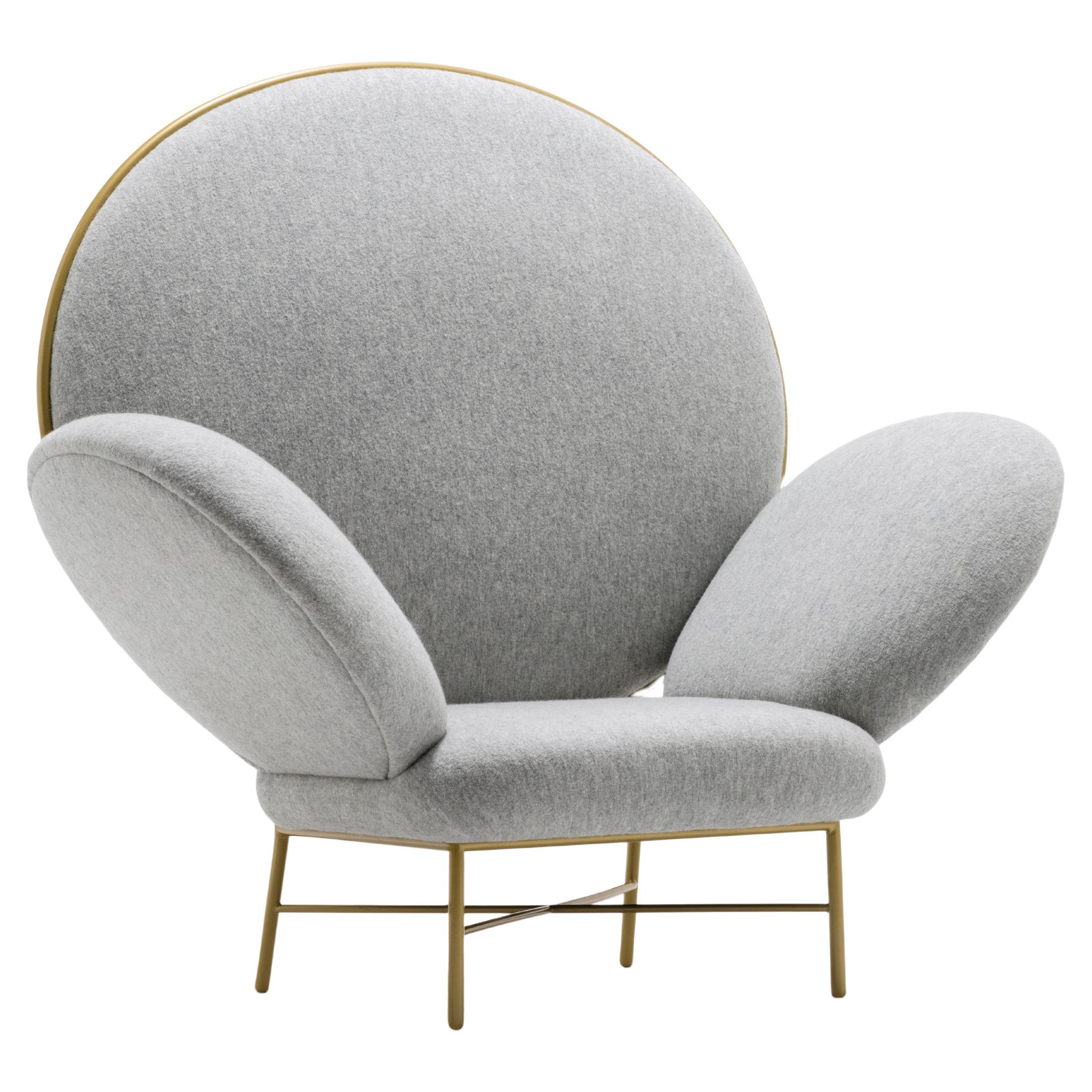 Contemporary Grey Upholstered Armchair, Stay Armchair by Nika Zupanc for Se For Sale