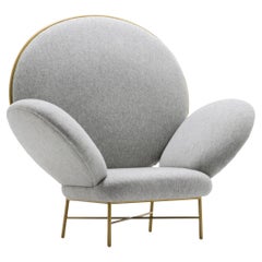 Contemporary Grey Upholstered Armchair, Stay Armchair by Nika Zupanc for Se