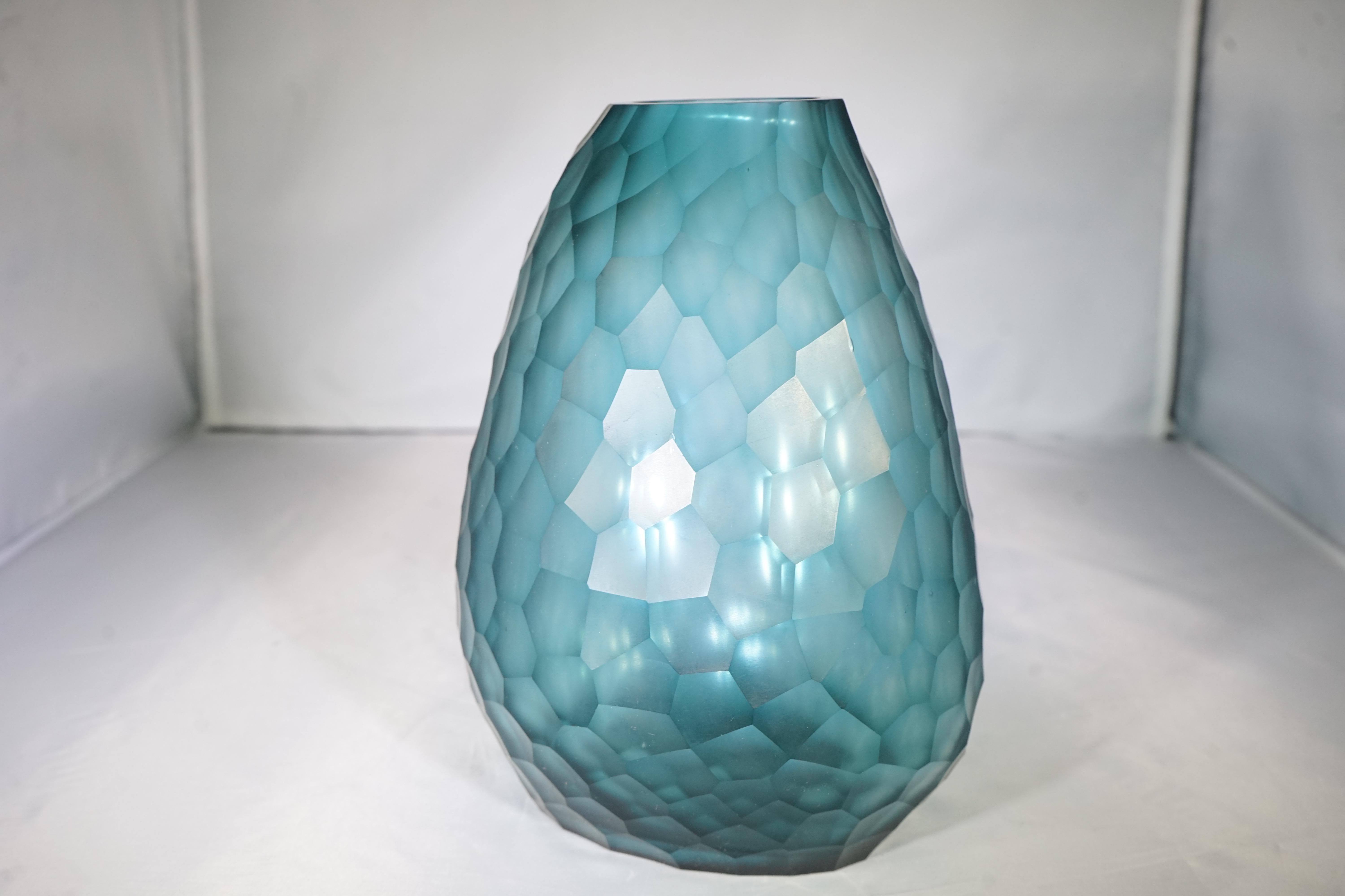 tall oval glass vase