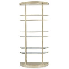 Contemporary Half Moon Etagere