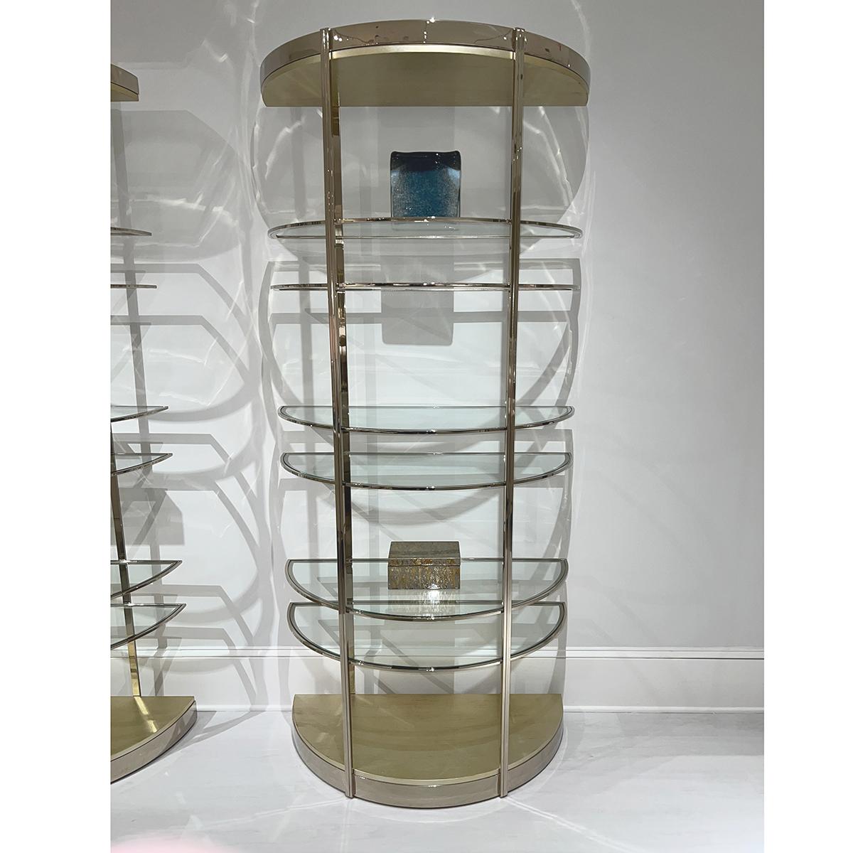 Contemporary Half Moon Etagere For Sale 1