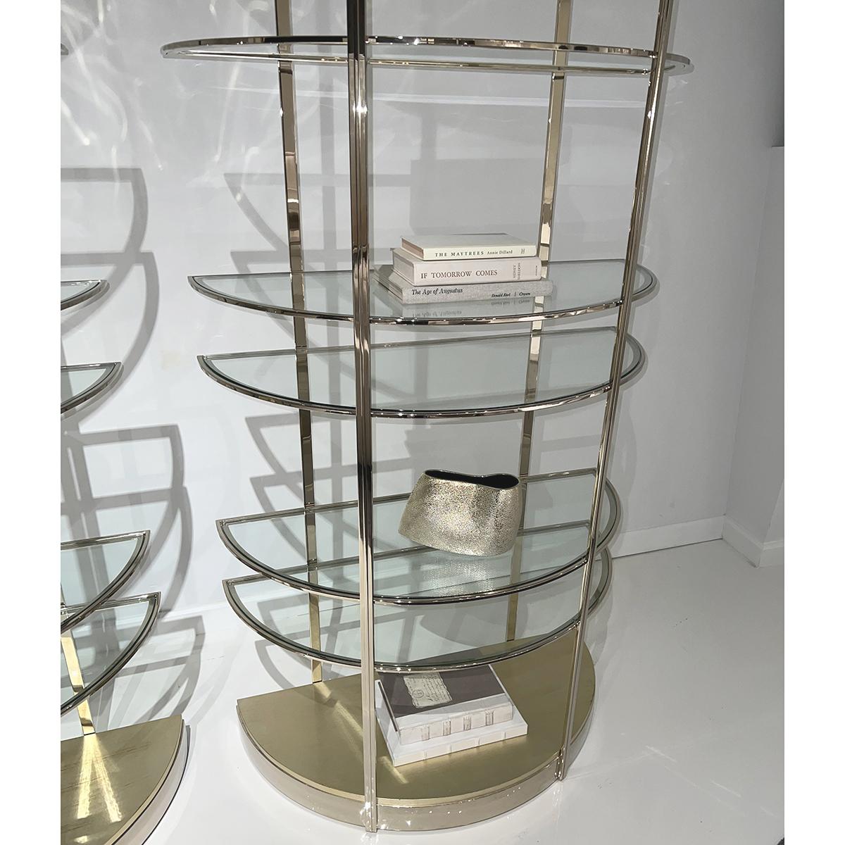 Contemporary Half Moon Etagere For Sale 3