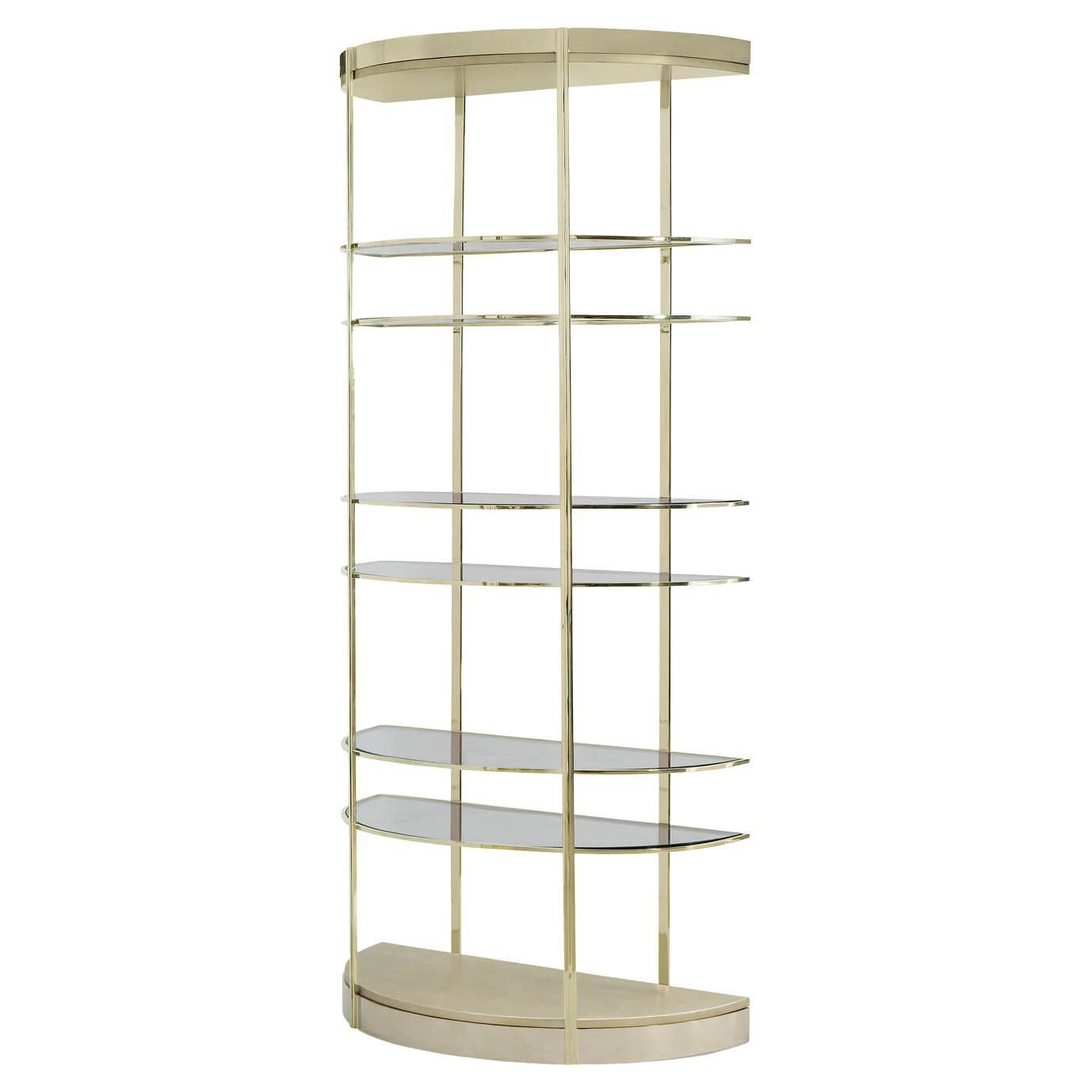 Contemporary Half Moon Etagere For Sale