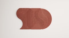 Contemporary Half Moon Niwa + Niwa A Rug Red Coral