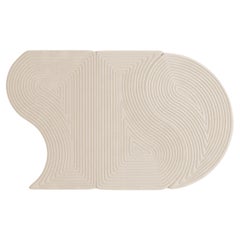 Contemporary Half Moon Niwa + Niwa A Rug White Ivory