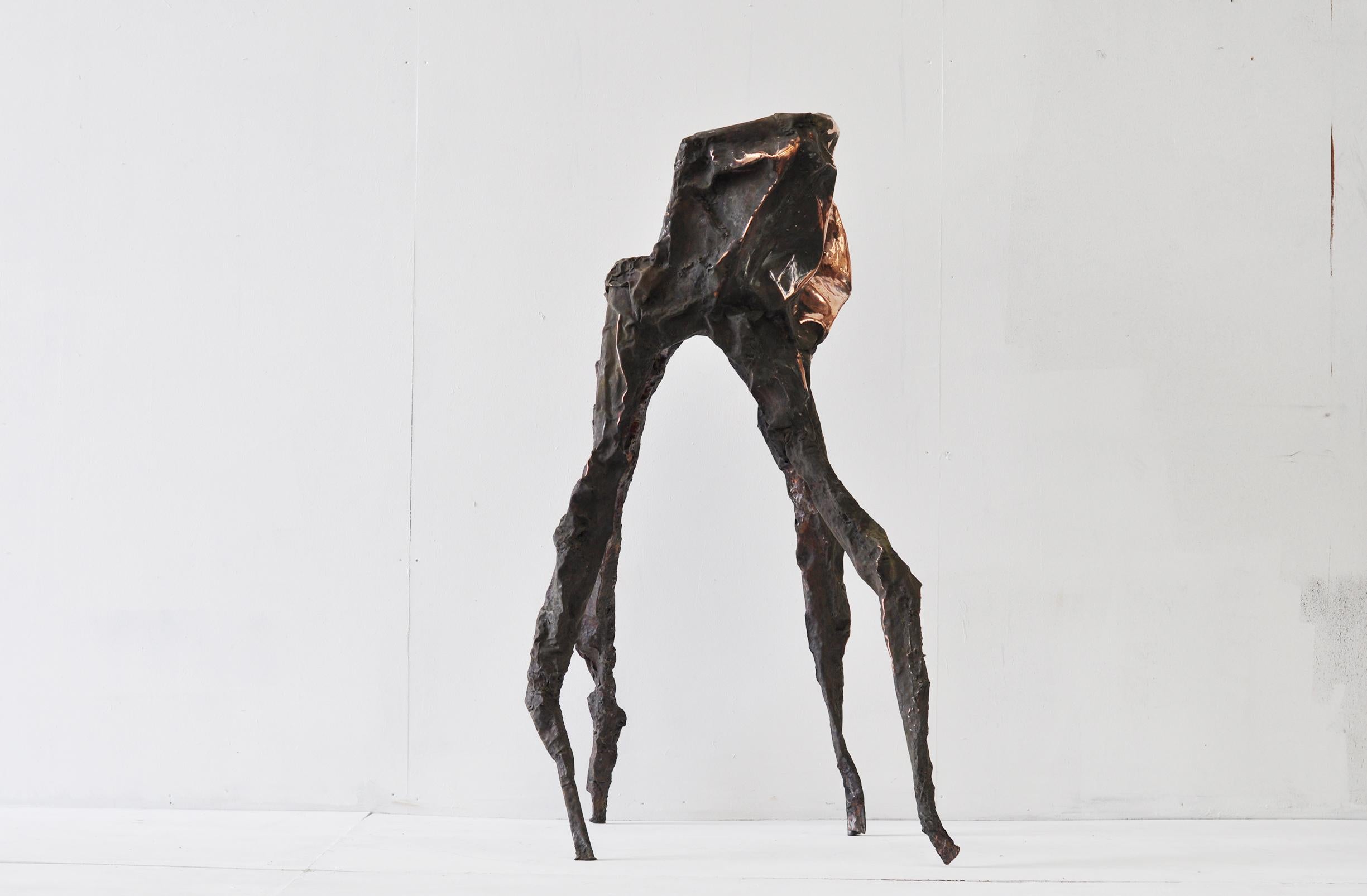 Contemporary Hammered copper Arachne sculpture by Marius Ritiu For Sale 11