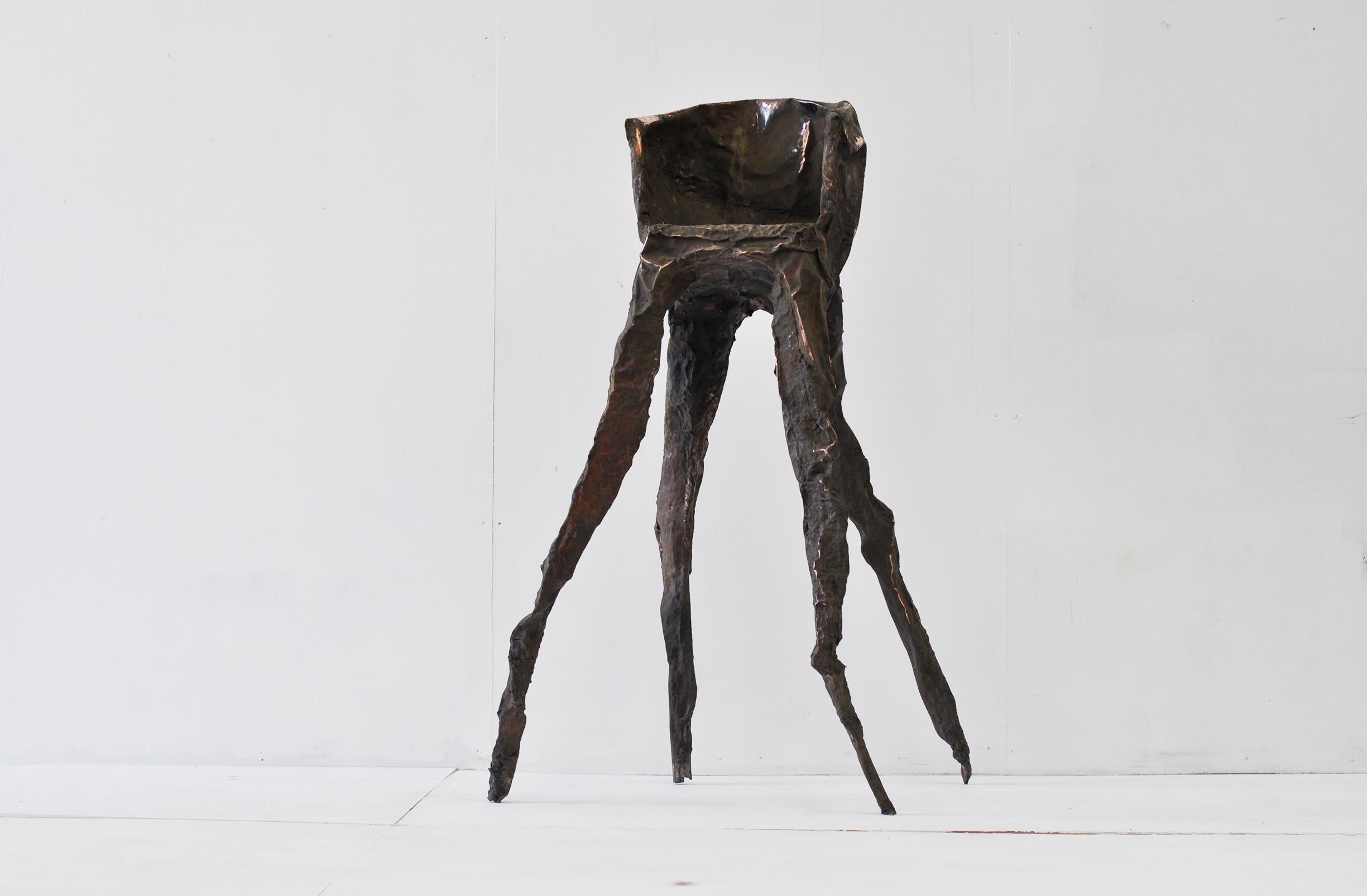 Contemporary Hammered copper Arachne sculpture by Marius Ritiu For Sale 14
