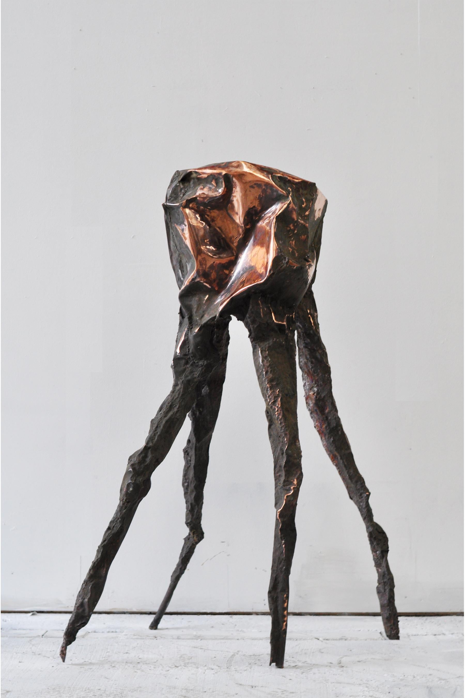 Contemporary Hammered copper Arachne sculpture by Marius Ritiu In New Condition For Sale In 1204, CH