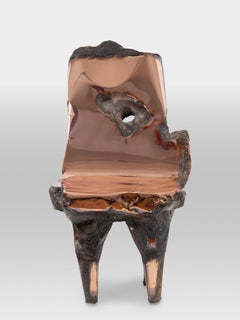 Contemporary Hammered copper Cosmic Gloss Chair by Marius Ritiu