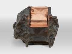 Contemporary Hammered copper Meteor Seat II by Marius Ritiu