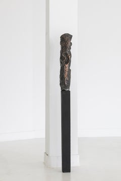 Contemporary Hammered copper Oumuamua III sculpture by Marius Ritiu