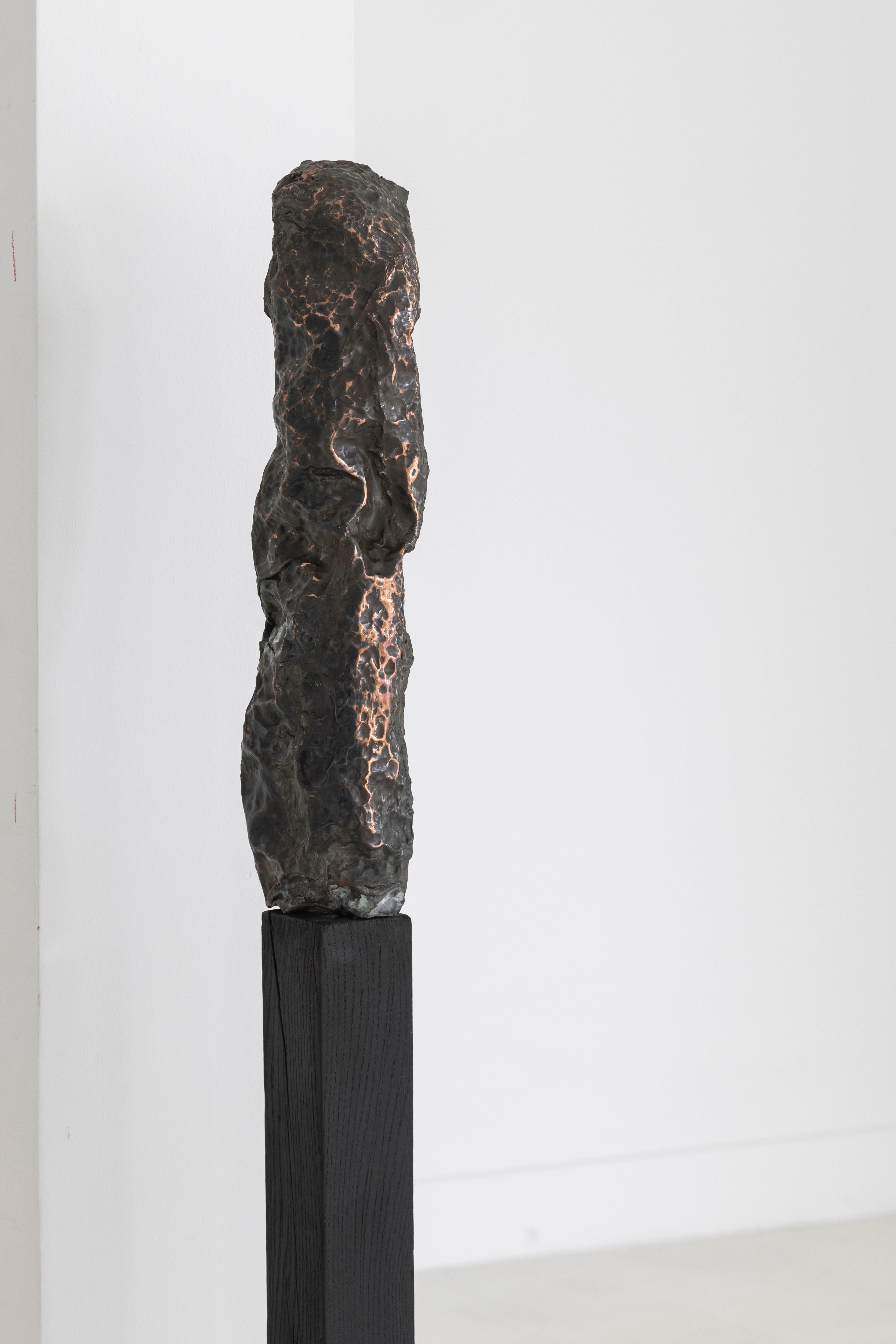 Escultura contemporánea de cobre martillado Oumuamua III de Marius Ritiu Martillado en venta