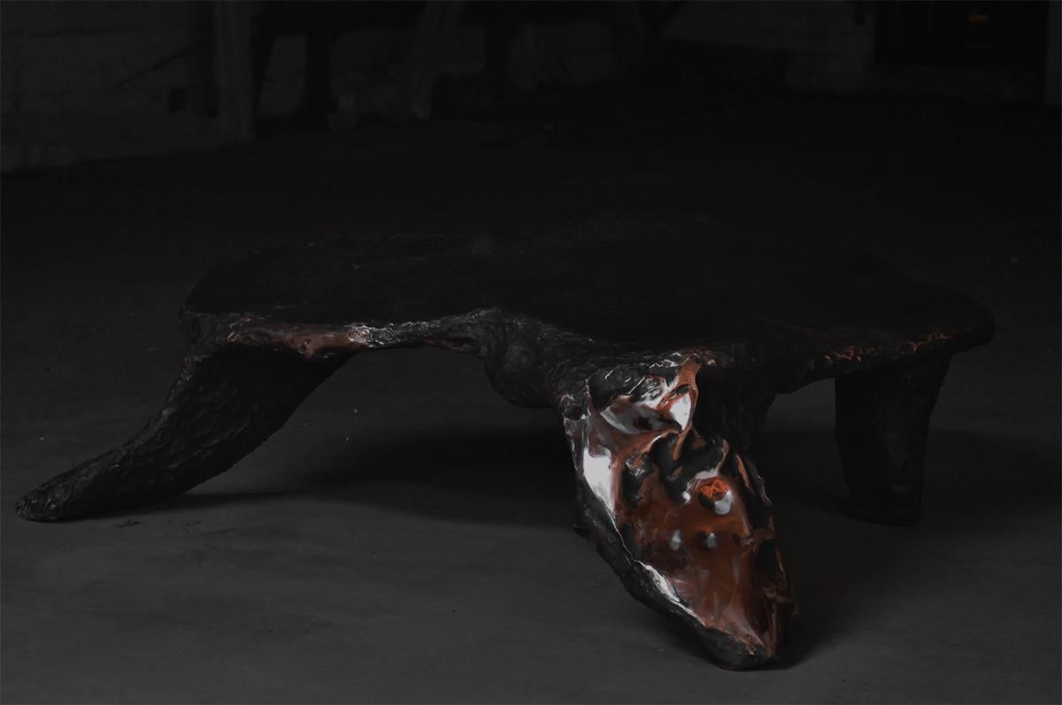 Contemporary Hammered copper Platypus Bench  by Marius Ritiu For Sale 7