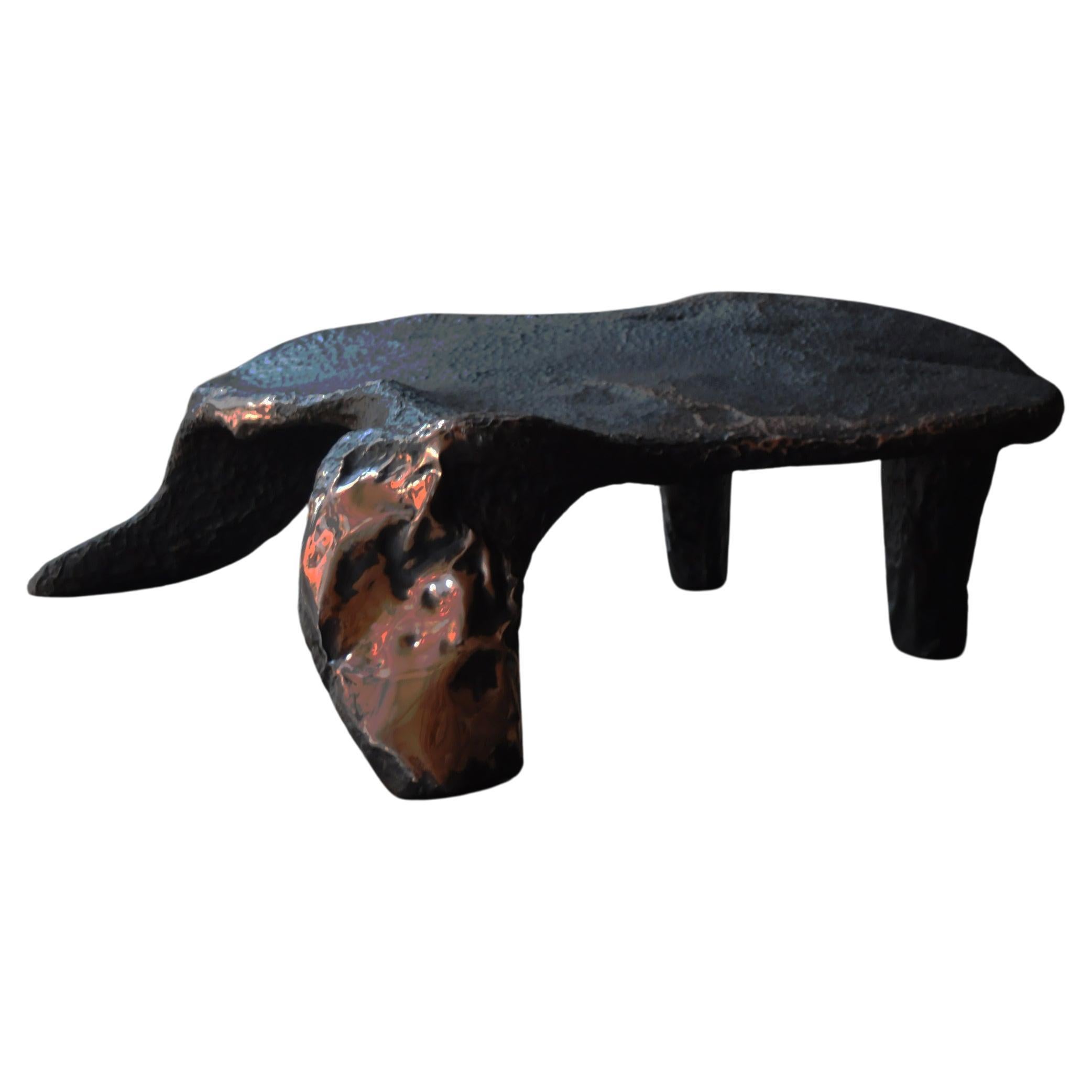Contemporary Hammered copper Platypus Bench  by Marius Ritiu For Sale