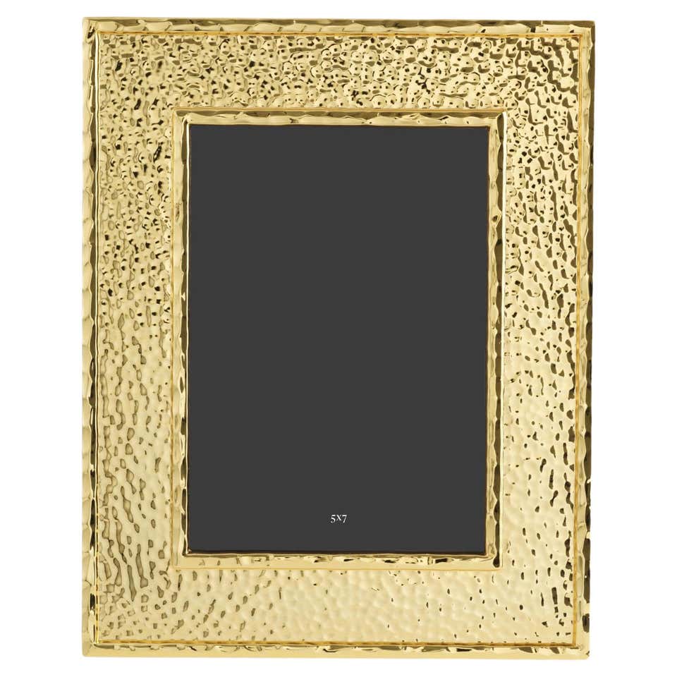 Matl Frame Contemporary Hammered Metal and Gold Photo Frames. For Sale at 1stDibs