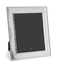 Contemporary Hammered Nickel Silver Photo Frame, Large Model.