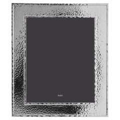 Contemporary Hammered Nickel Silver Photo Frame, Large Model.