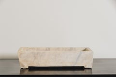 Contemporary Han Bai Yu Stone Rectangular Cachepot by Robert Kuo