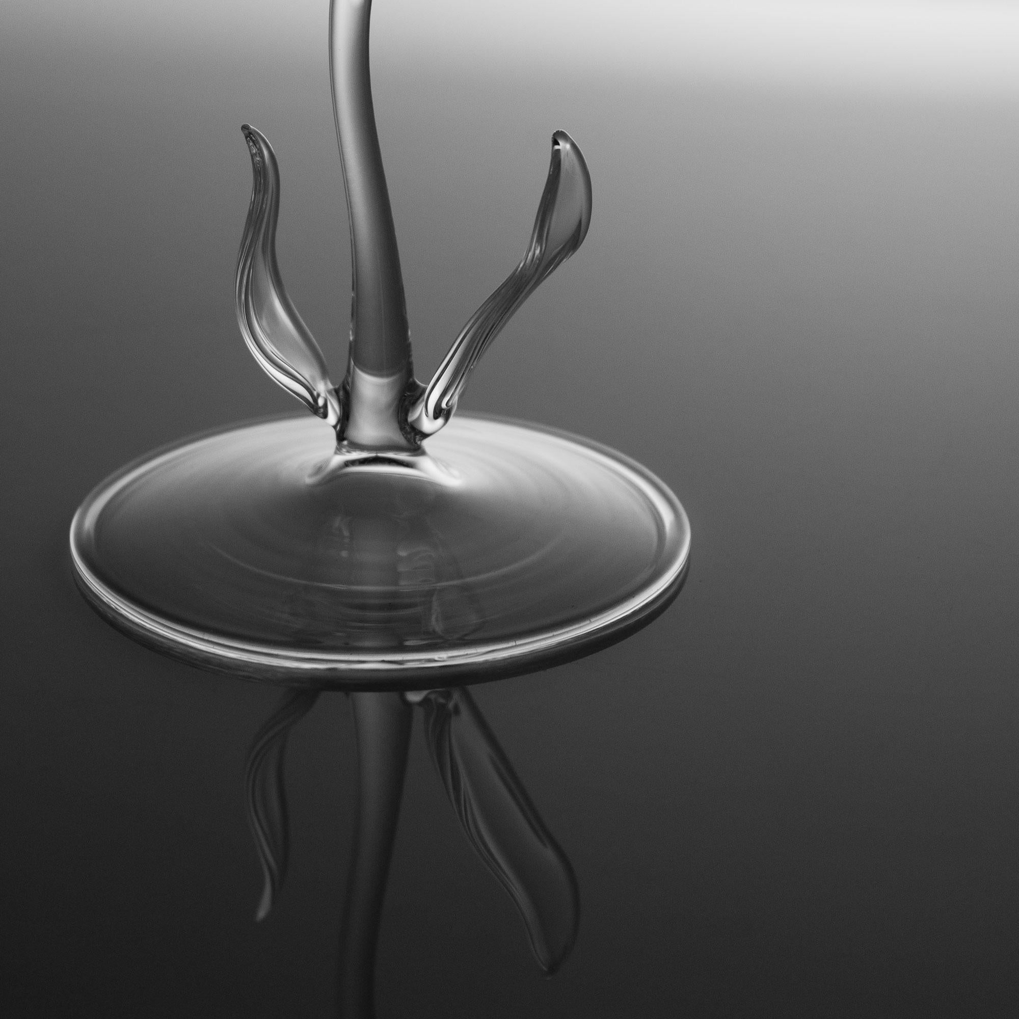 Set de verres à cocktail contemporains soufflés à la main en forme de fleur de calla Garden Leaf Nature en vente 2