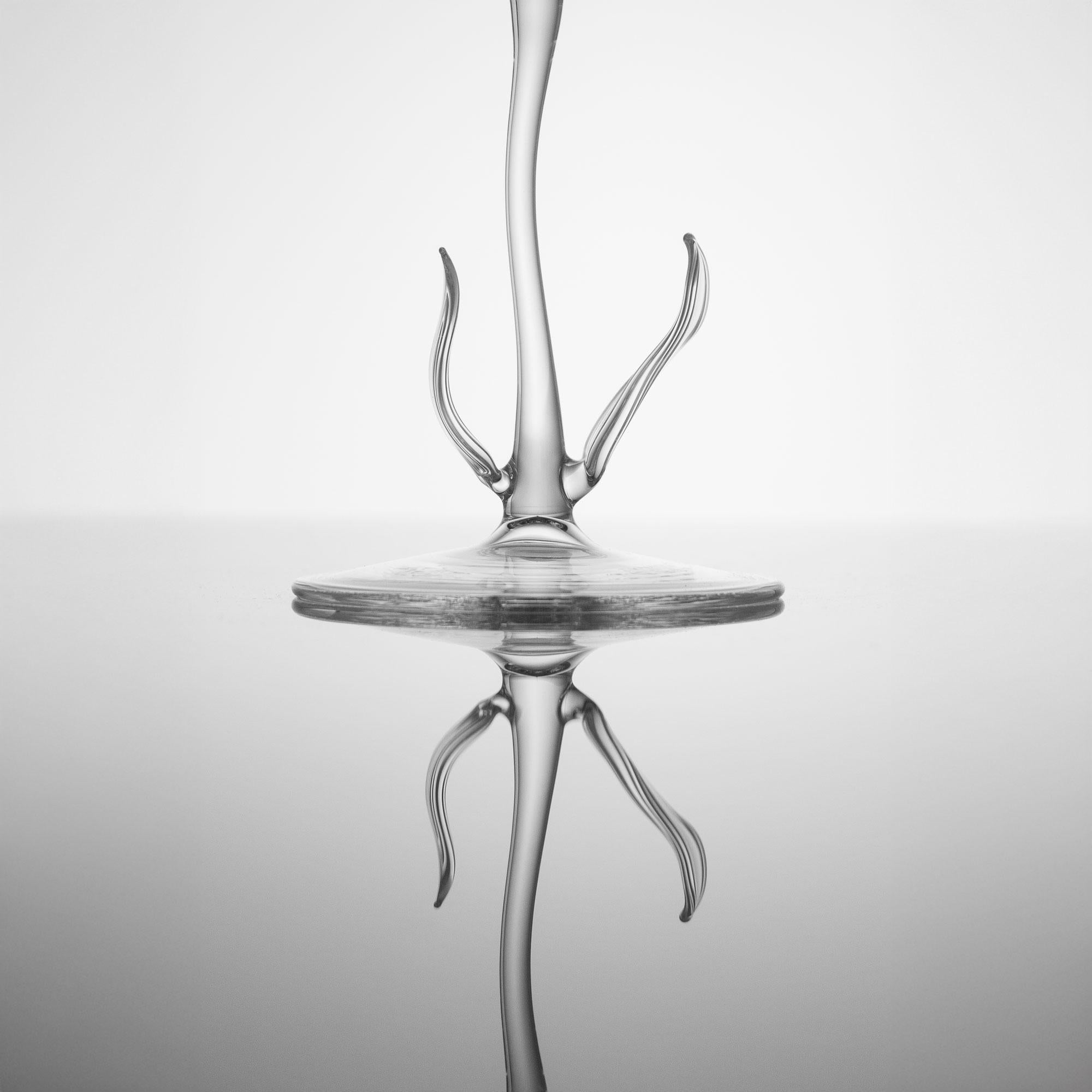 XXIe siècle et contemporain Set de verres à cocktail contemporains soufflés à la main en forme de fleur de calla Garden Leaf Nature en vente