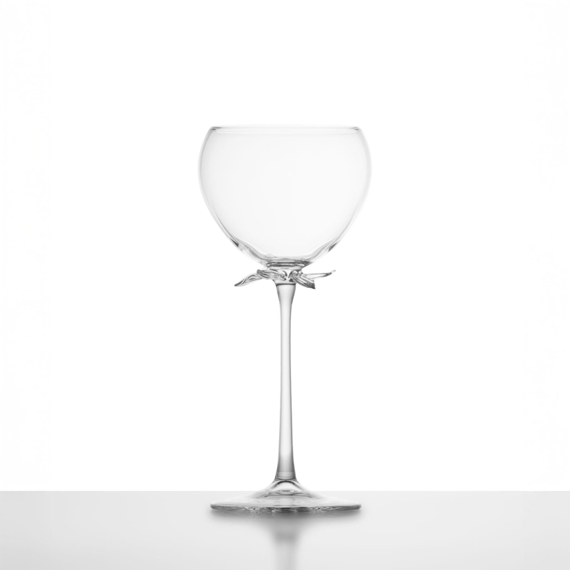 XXI secolo e contemporaneo Set di bicchieri da vino fortificati soffiati a mano in stile contemporaneo Bouquet di fiori da giardino con petali in vendita